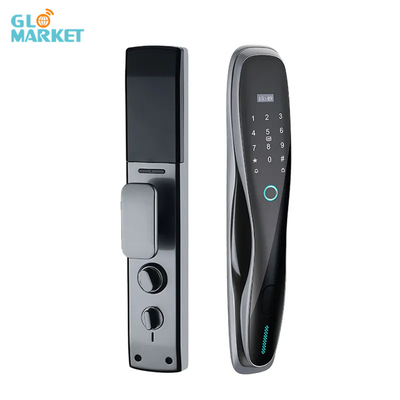 Glomarket Tuya दरवाजा लॉक पूरी तरह से स्वचालित रिचार्जेबल बैटरी स्मार्ट फिंगरप्रिंट पासवर्ड कार्ड कुंजी अनलॉक बायोमेट्रिक दरवाजा