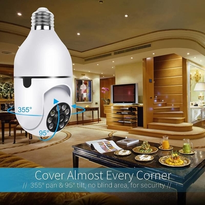 Tuya Wifi 3mp Bulb IP कैमरा फुल HD स्मार्ट होम सिक्योरिटी वायरलेस कैमरा लाइट के साथ