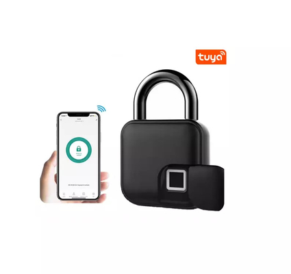 Tuya कीलेस फिंगरप्रिंट पैडलॉक IP65 वाटरप्रूफ USB चार्जिंग जिंक अलॉय