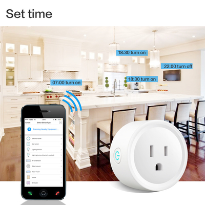 Tuya Wifi इलेक्ट्रिक स्मार्ट प्लग सॉकेट US स्टैंडर्ड 16A वायरलेस रिमोट कंट्रोल