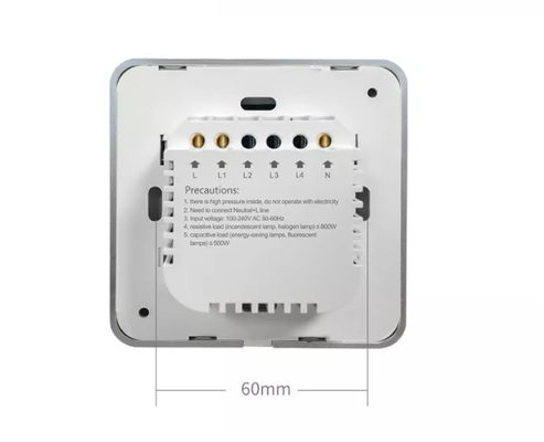 Wifi/Zigbee Tuya स्मार्ट स्विच यूके/ईयू स्टैंडर्ड 3 गैंग कर्व्ड सरफेस टच ऐप वॉयस कंट्रोल