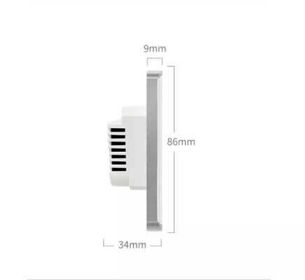 Wifi/Zigbee Tuya स्मार्ट स्विच यूके/ईयू स्टैंडर्ड 3 गैंग कर्व्ड सरफेस टच ऐप वॉयस कंट्रोल