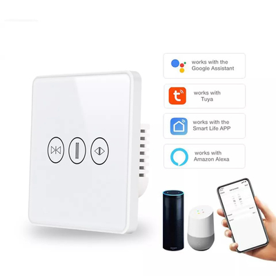 WiFi/Zigbee स्मार्ट कर्टेन स्विच वॉयस कंट्रोल गूगल असिस्टेंट टच स्क्रीन स्विच