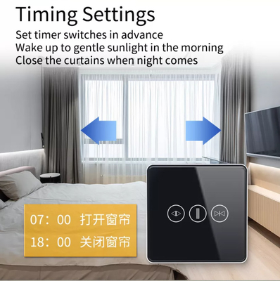 WiFi/Zigbee स्मार्ट कर्टेन स्विच वॉयस कंट्रोल गूगल असिस्टेंट टच स्क्रीन स्विच