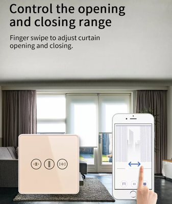 WiFi/Zigbee स्मार्ट कर्टेन स्विच वॉयस कंट्रोल गूगल असिस्टेंट टच स्क्रीन स्विच