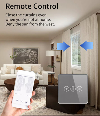 WiFi/Zigbee स्मार्ट कर्टेन स्विच वॉयस कंट्रोल गूगल असिस्टेंट टच स्क्रीन स्विच