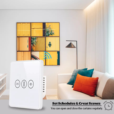 WiFi/Zigbee स्मार्ट कर्टेन स्विच वॉयस कंट्रोल गूगल असिस्टेंट टच स्क्रीन स्विच
