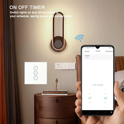 Glomarket Tuya Wifi स्मार्ट डिमर स्विच वॉयस रिमोट कंट्रोल ग्लास पैनल