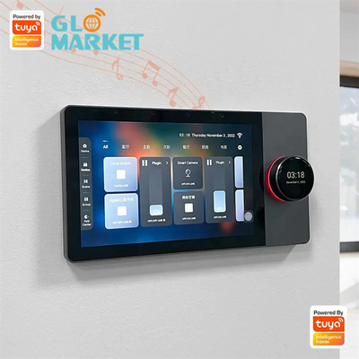 Wifi स्मार्ट कंट्रोल पैनल 7 इंच होम बैकग्राउंड म्यूजिक सिस्टम Tuya Zigbee Gateway