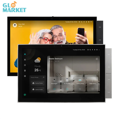 10 इंच स्क्रीन स्मार्ट होम कंट्रोल पैनल ब्लू Zigbee गेटवे बिल्डिंग इंटरकॉम संगत