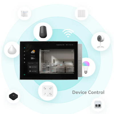 10 इंच स्क्रीन स्मार्ट होम कंट्रोल पैनल ब्लू Zigbee गेटवे बिल्डिंग इंटरकॉम संगत