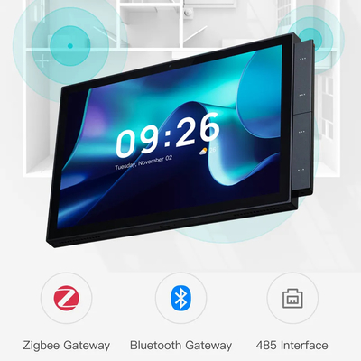 10 इंच स्क्रीन स्मार्ट होम कंट्रोल पैनल ब्लू Zigbee गेटवे बिल्डिंग इंटरकॉम संगत