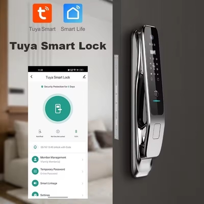 चेहरे की पहचान बुद्धिमान ताला पूरी तरह से स्वचालित Tuya स्मार्ट सुरक्षित घर