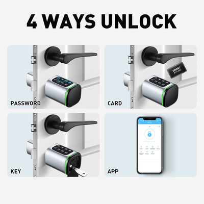 ग्लोमार्केट Tuya Ttlock स्मार्ट डिजिटल कुंजी रहित दरवाजा लॉक सिलेंडर संयोजन पासवर्ड और कार्ड इलेक्ट्रॉनिक लॉक सिलेंडर स्मार्ट लॉक