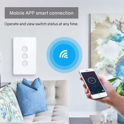 ग्लोमार्केट Tuya Zigbee/wifi EU टेम्पर्ड ग्लास कॉंकेव बटन टच लाइट स्विच 1/2/3/4 गैंग वाईफाई वॉल स्विच गूगल एलेक्सा के साथ काम करें