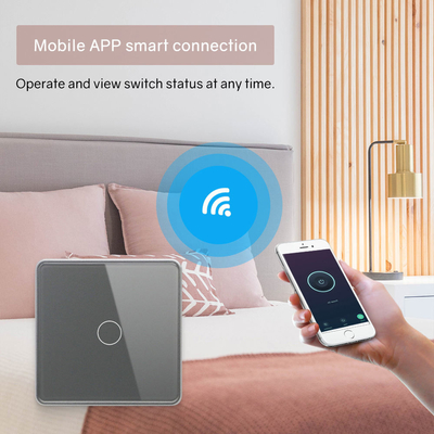 ग्लोमार्केट स्मार्ट EU/UK 1-4Gang वॉल स्विच WIFI/जिगबी ग्लास पैनल लाइट स्विच Tuya स्मार्ट स्विच गूगल एलेक्सा के साथ