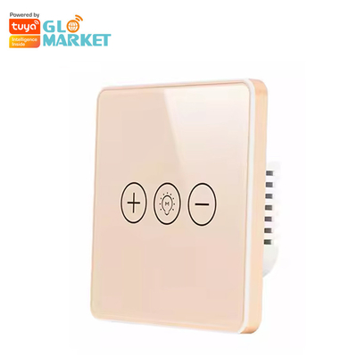 Glomarket Tuya Wifi स्मार्ट स्विच वायरलेस ग्लास क्रिस्टल पैनल टच वॉल स्मार्ट स्विच डिमर वाई-फाई लाइट स्मार्ट होम के लिए