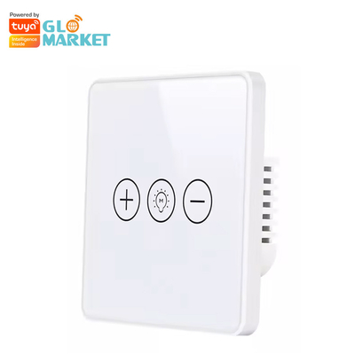 Glomarket Tuya Wifi स्मार्ट स्विच वायरलेस ग्लास क्रिस्टल पैनल टच वॉल स्मार्ट स्विच डिमर वाई-फाई लाइट स्मार्ट होम के लिए