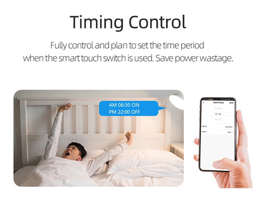 Glomarket Tuya WiFi Zigbee स्मार्ट लाइट स्विच पुश बटन वॉल स्विच 1/2/3 गैंग काम एलेक्सा के साथ गूगल होम