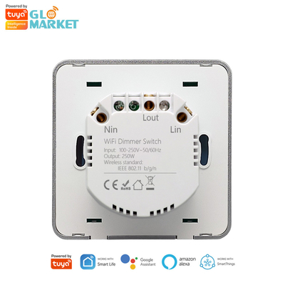 ग्लोमार्केट स्मार्ट होम डिमर स्विच Tuya Zigbee वॉयस कंट्रोल बटन डिमिंग डिजिटल डिस्प्ले के साथ चमक समायोजित करें