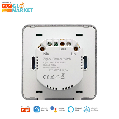 ग्लोमार्केट स्मार्ट होम डिमर स्विच Tuya Zigbee वॉयस कंट्रोल बटन डिमिंग डिजिटल डिस्प्ले के साथ चमक समायोजित करें