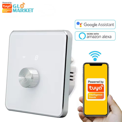 ग्लोमार्केट स्मार्ट होम डिमर स्विच Tuya Zigbee वॉयस कंट्रोल बटन डिमिंग डिजिटल डिस्प्ले के साथ चमक समायोजित करें