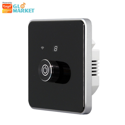 ग्लोमार्केट स्मार्ट होम डिमर स्विच Tuya Zigbee वॉयस कंट्रोल बटन डिमिंग डिजिटल डिस्प्ले के साथ चमक समायोजित करें