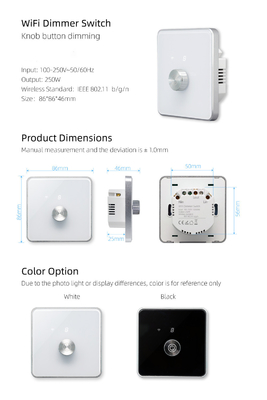 ग्लोमार्केट स्मार्ट होम डिमर स्विच Tuya Zigbee वॉयस कंट्रोल बटन डिमिंग डिजिटल डिस्प्ले के साथ चमक समायोजित करें