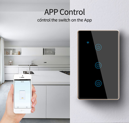 802.11B/G/N Tuya Wifi Dimmer धातु फ़्रेम Tuya स्मार्ट Dimmer स्विच वाईफ़ाई BLE