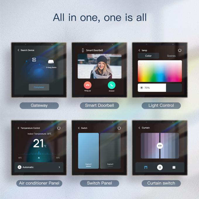 ग्लोमार्केट तुया स्मार्ट 4 इंच मल्टीफंक्शनल टच स्क्रीन कंट्रोल पैनल एलेक्सा वॉयस ज़िगबी सेंट्रल कंट्रोल 0